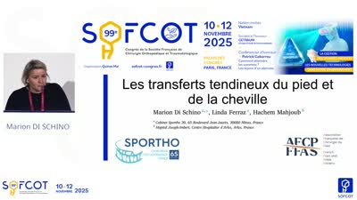 Conférence d'enseignement : Les Transferts Tendineux Du Pied Et De La Cheville (En Dehors Du Pied Paralytique)